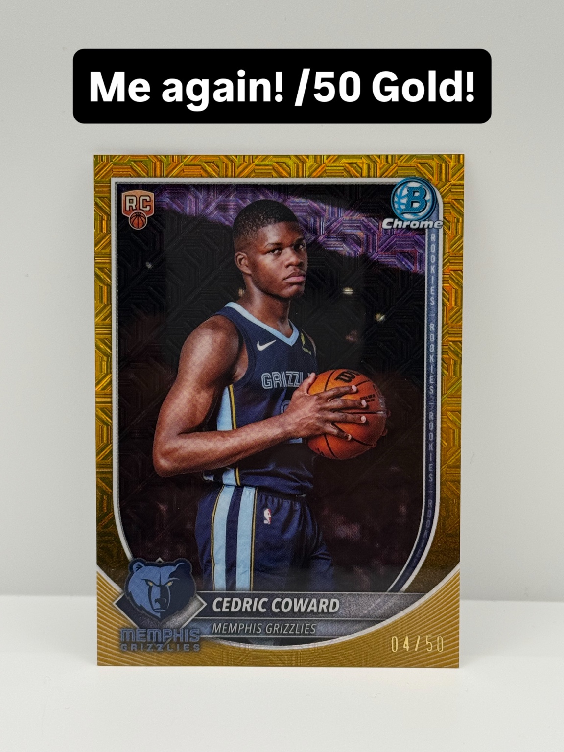 Cedric Coward Gold /50, pulled in a Chatman break